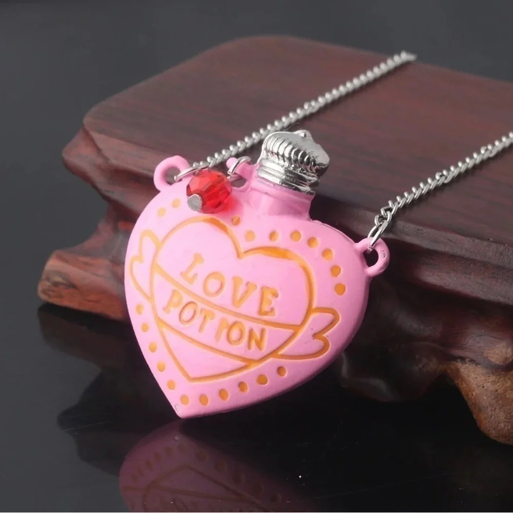 $28 or 3 For $35 Love Potion Pink Heart Bohemian Statement Pendant Necklace